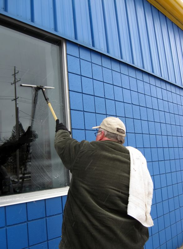 Storefront Window Cleaning detail